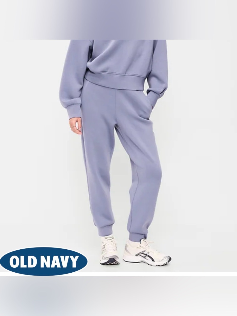 NWT Old Navy High-Waisted Bounce Fleece Jogger Sweatpants, Size Large Lunar Path